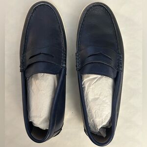 Cole Haan Men's Navy Leather Slip-On Loafers
